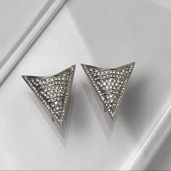RARE VTG 80s CHRISTIAN DIOR ARROW HEAD EARRINGS - Picture 5 of 14